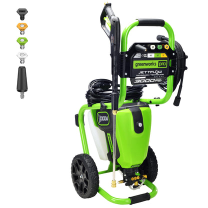 Greenworks Pro 3000 PSI Electric Pressure Washer 2.0 GPM Brushless Motor