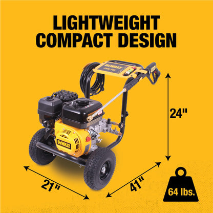 DEWALT 3300 PSI Gas Pressure Washer with 5 Nozzles 25 ft Hose
