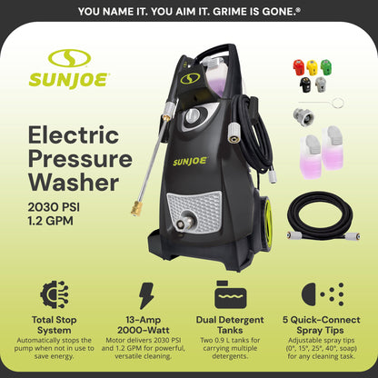 Sun Joe SPX3000 Electric Pressure Washer 2500 PSI Portable Cleaning System