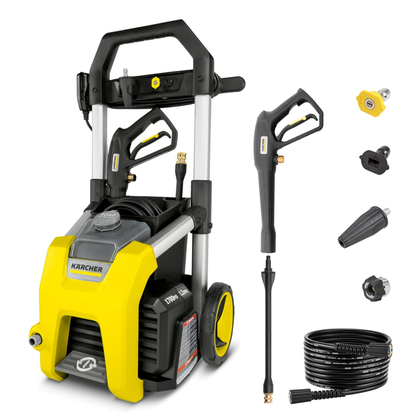 Kärcher K1700 Electric Pressure Washer 2125 PSI 1.46 GPM 3 Nozzles