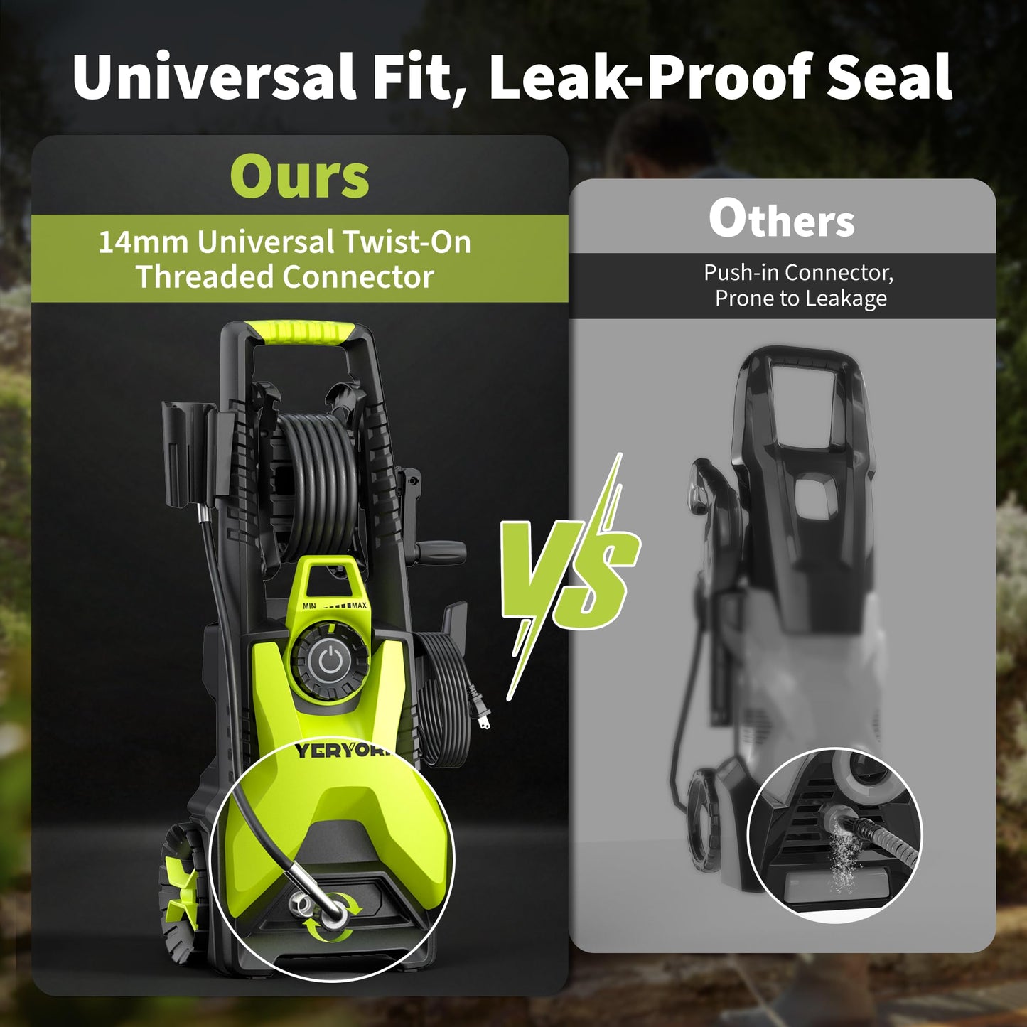 5000 PSI Electric Pressure Washer 2.5 GPM with Hose Reel & Foam Cannon