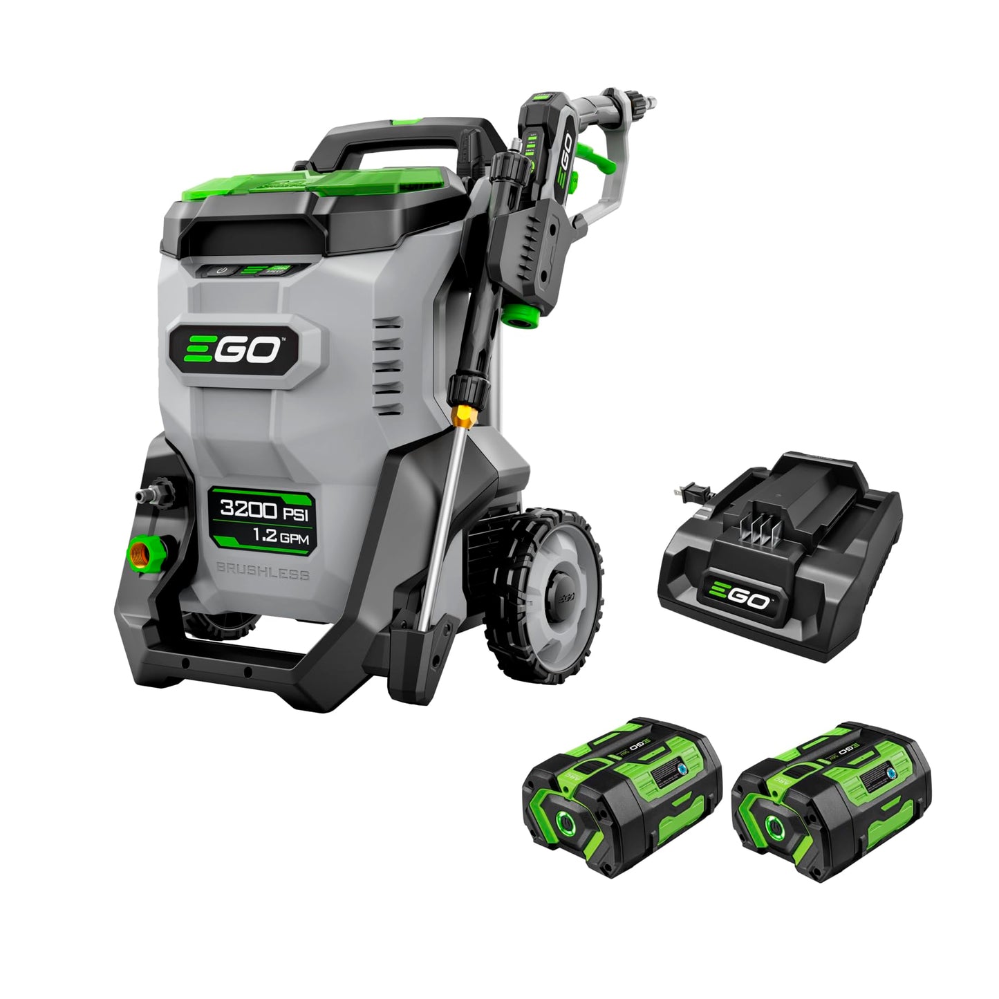 EGO Power+ 3200 PSI Electric Pressure Washer with Dual Battery System