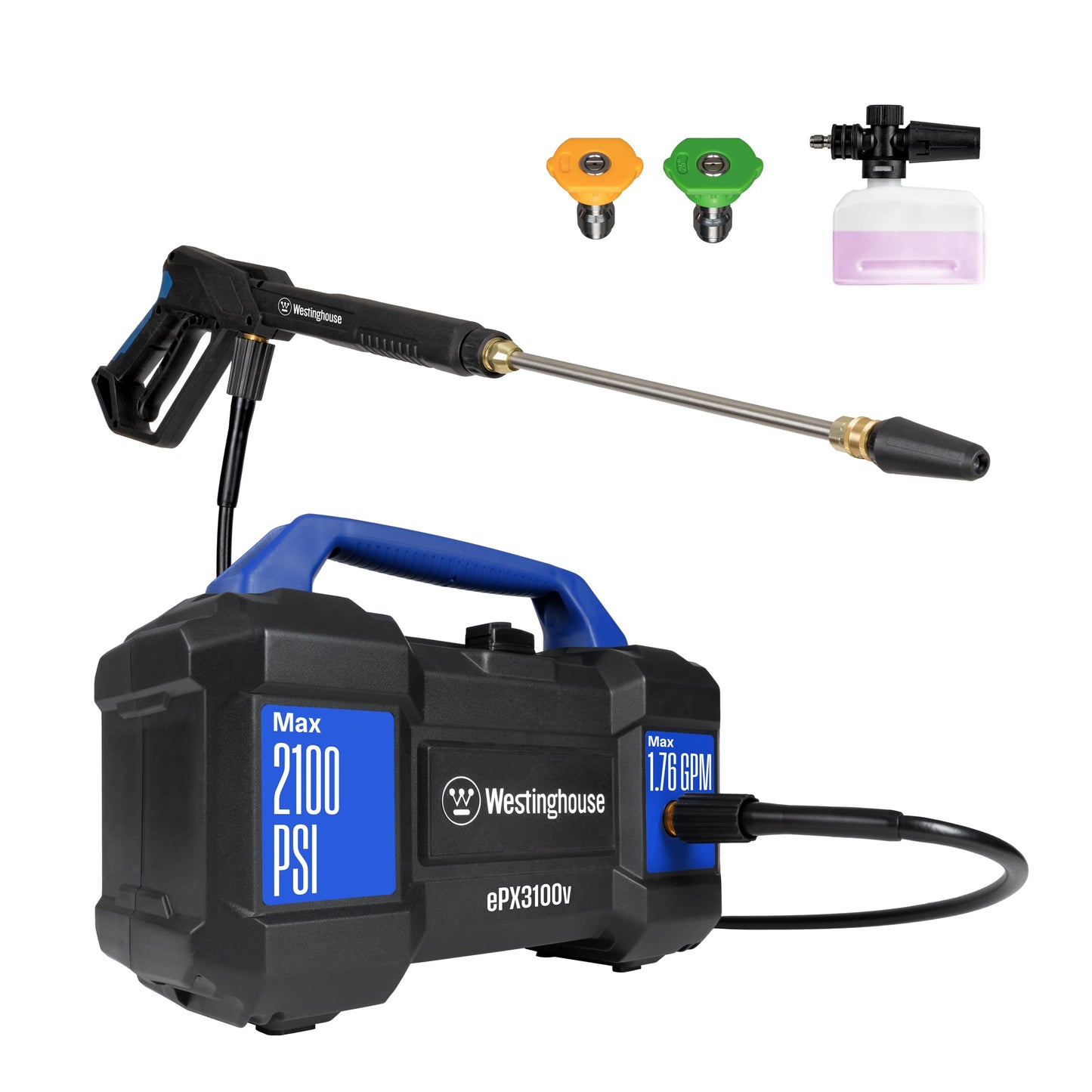 Westinghouse ePX3100v Electric Pressure Washer 2100 PSI 1.76 GPM Foam Cannon