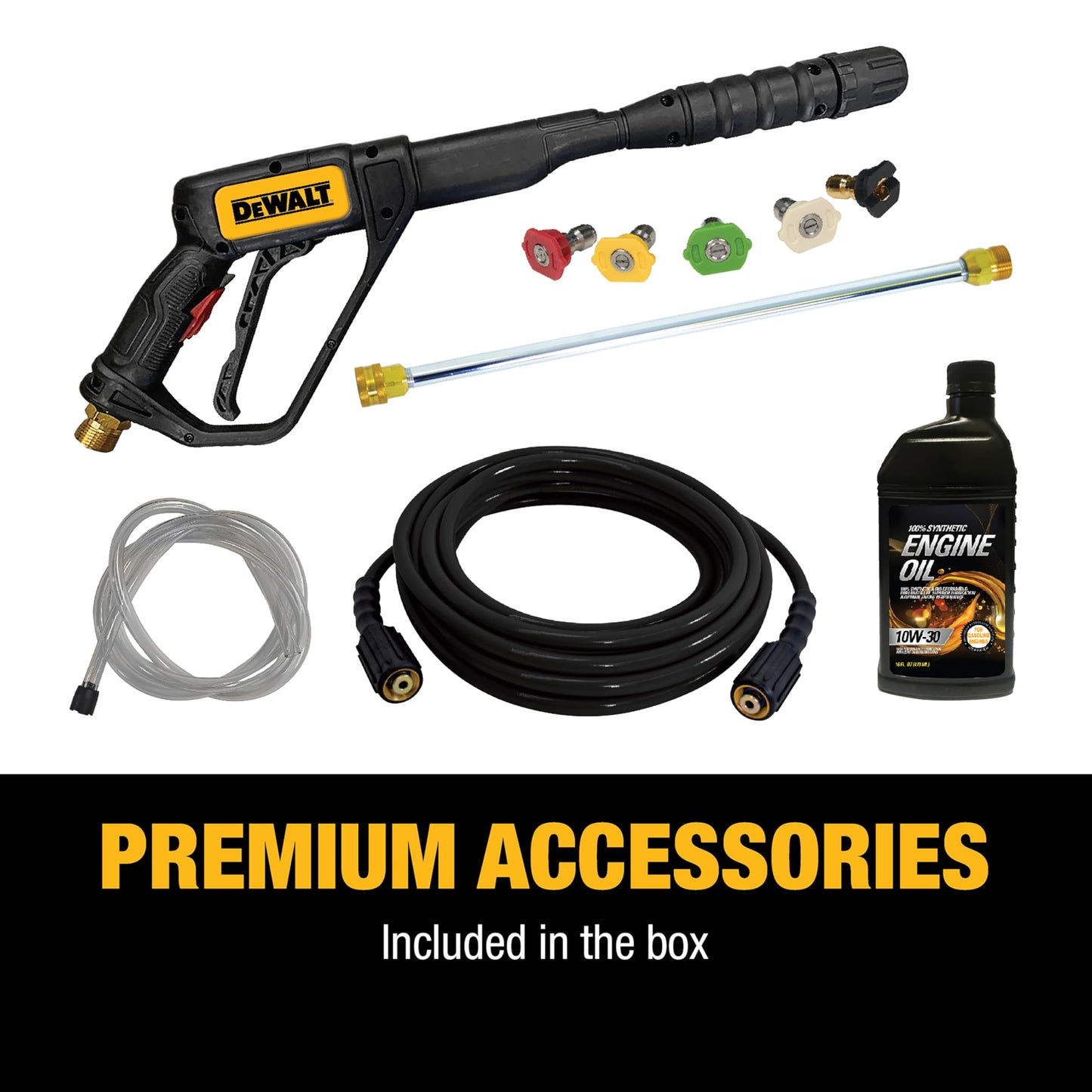 DEWALT 3300 PSI Gas Pressure Washer with 5 Nozzles 25 ft Hose