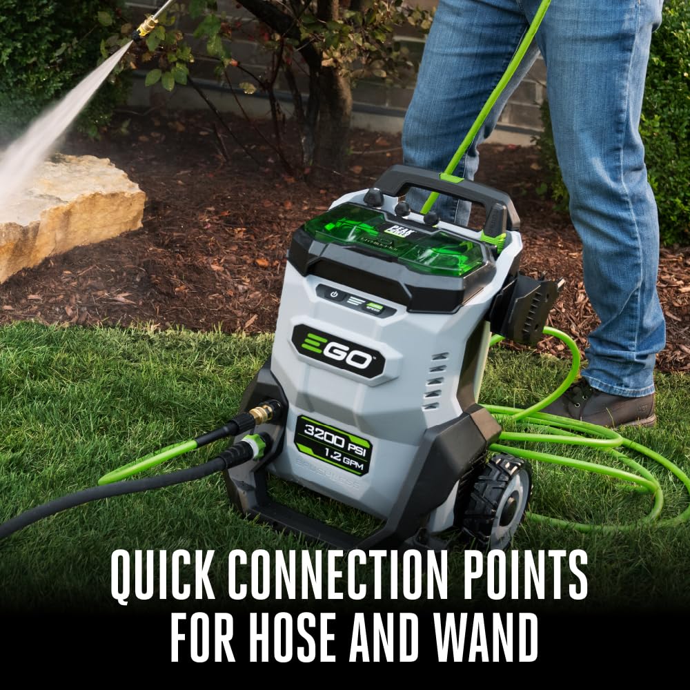 EGO Power+ 3200 PSI Electric Pressure Washer with Dual Battery System