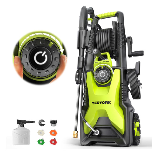 5000 PSI Electric Pressure Washer 2.5 GPM with Hose Reel & Foam Cannon