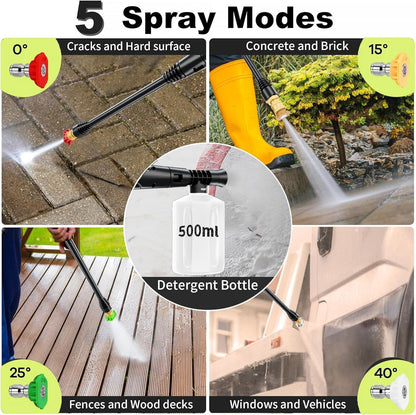 4500 PSI Electric Pressure Washer with 4 Quick-Connect Nozzles