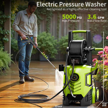 5000 PSI Electric Pressure Washer with Touch Display & 8 Spray Modes