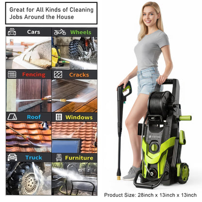 4500 PSI Electric Pressure Washer with 4 Quick-Connect Nozzles
