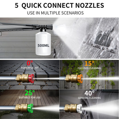 5000 PSI Electric Pressure Washer with Touch Display & 8 Spray Modes