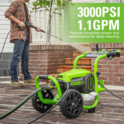 Greenworks Pro 3000 PSI Electric Pressure Washer 2.0 GPM Brushless Motor