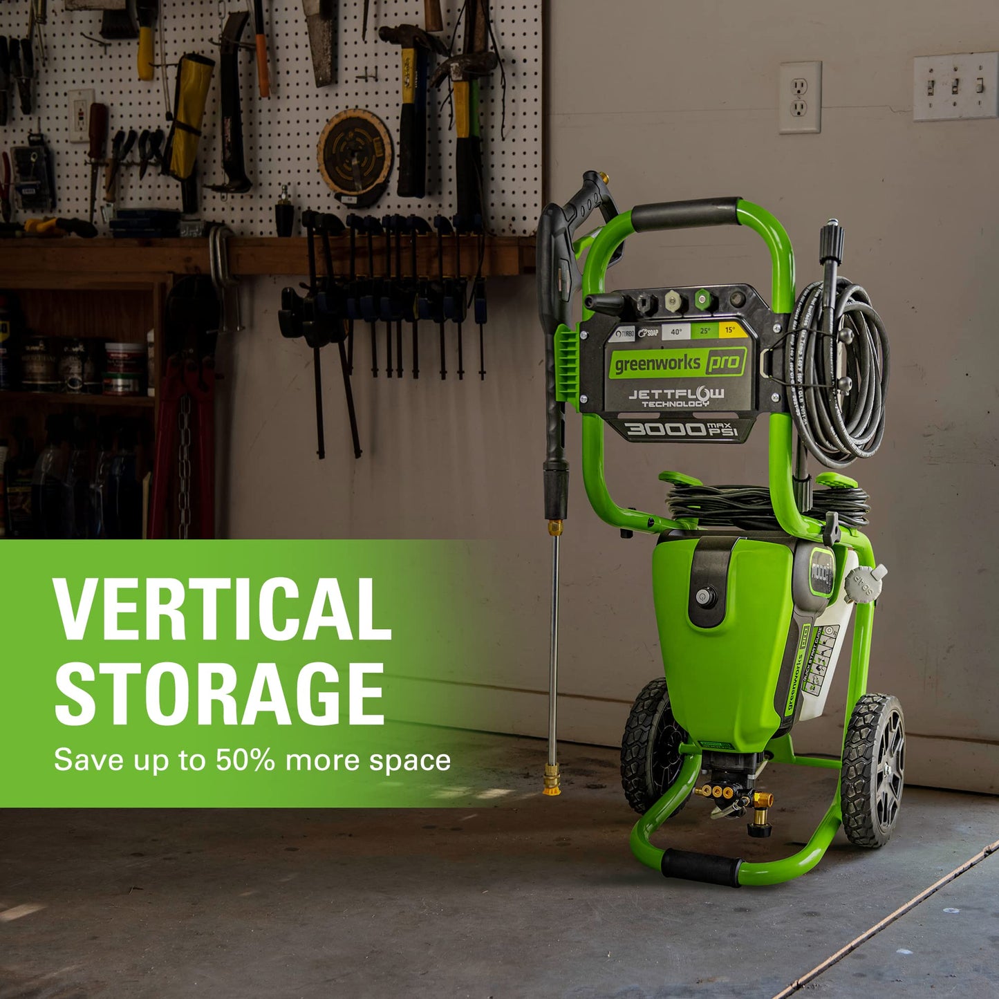 Greenworks Pro 3000 PSI Electric Pressure Washer 2.0 GPM Brushless Motor