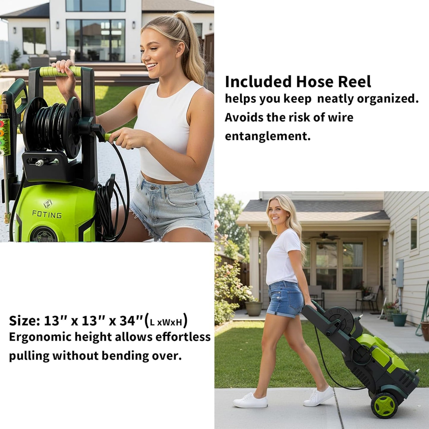 5000 PSI Electric Pressure Washer with Touch Display & 8 Spray Modes