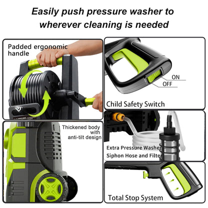 5000 PSI Electric Pressure Washer with Touch Display & 8 Spray Modes