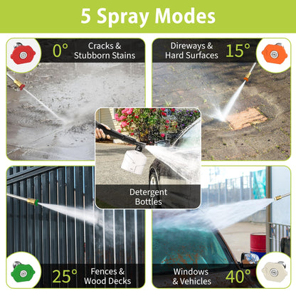 5000 PSI Electric Pressure Washer 2.5 GPM with Hose Reel & Foam Cannon