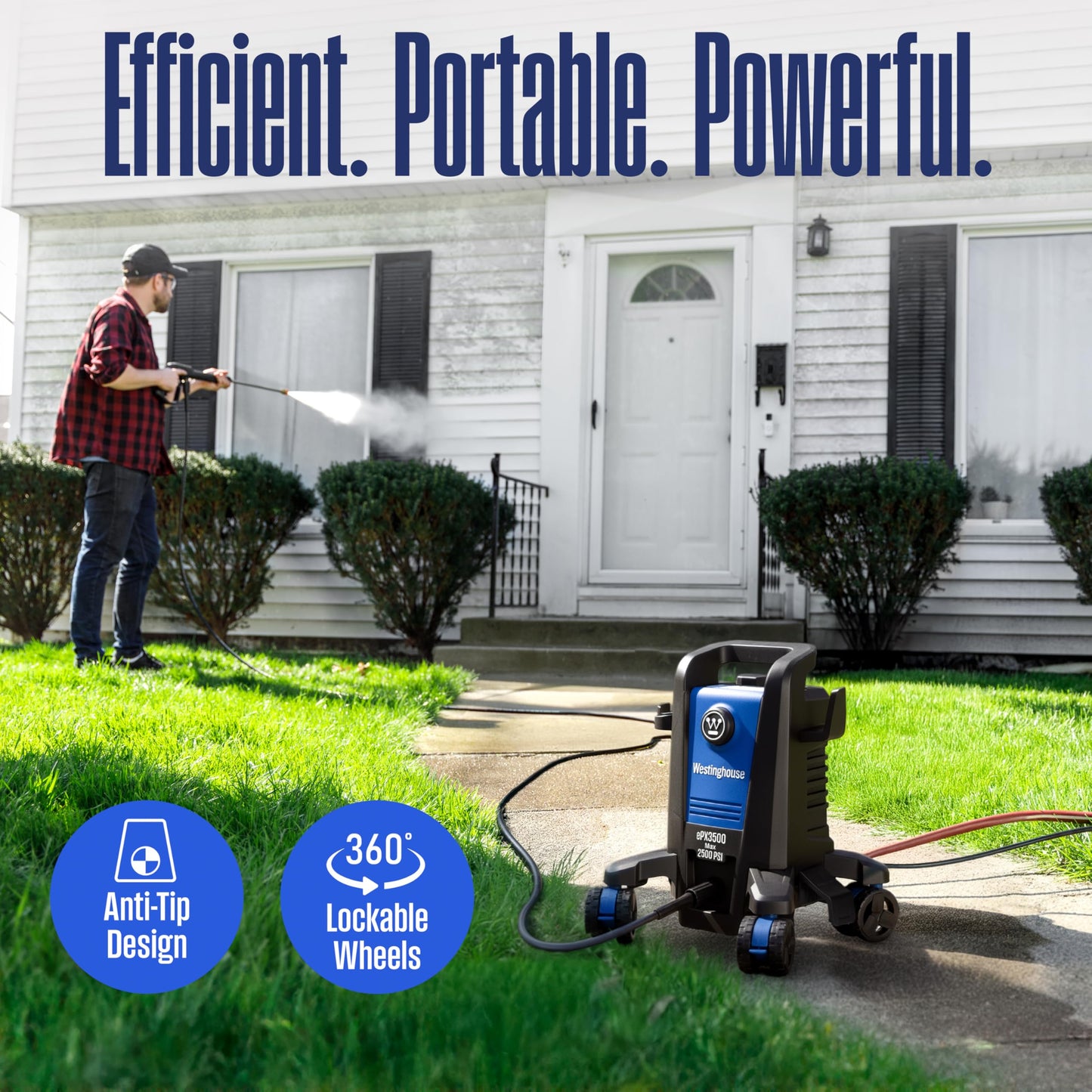 Westinghouse ePX3500 Electric Pressure Washer 2500 PSI 1.76 GPM 5 Nozzles
