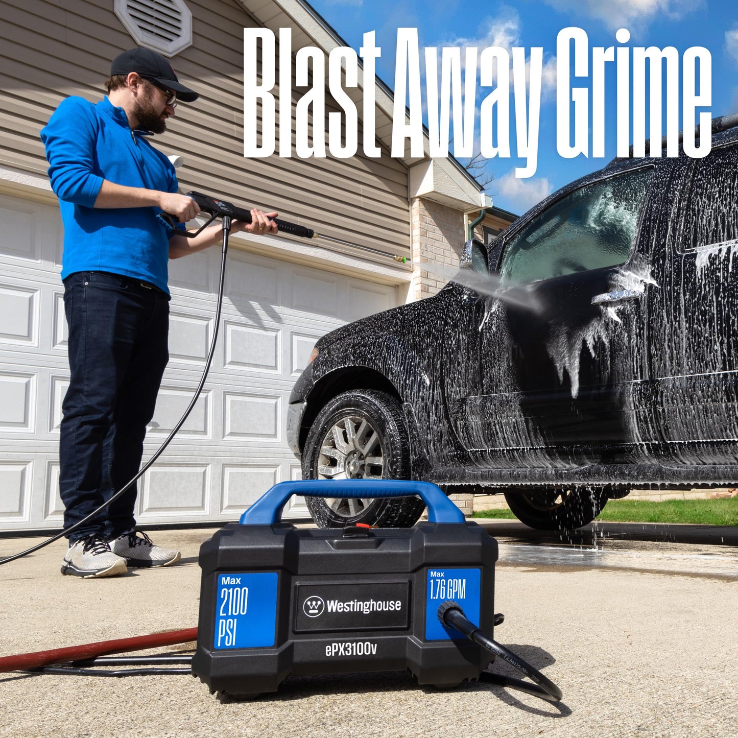 Westinghouse ePX3100v Electric Pressure Washer 2100 PSI 1.76 GPM Foam Cannon