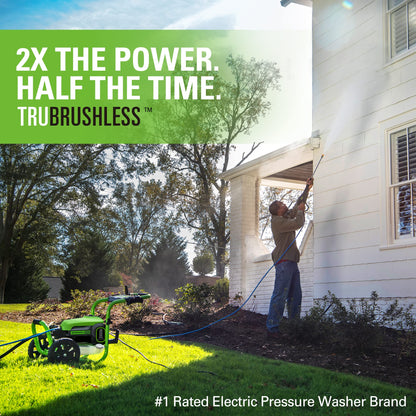 Greenworks Pro 3000 PSI Electric Pressure Washer 2.0 GPM Brushless Motor