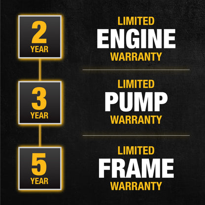 DEWALT 3300 PSI Gas Pressure Washer with 5 Nozzles 25 ft Hose